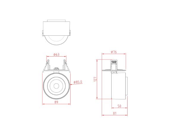 Встраиваемый светильник Treo C063CL-L12B4K