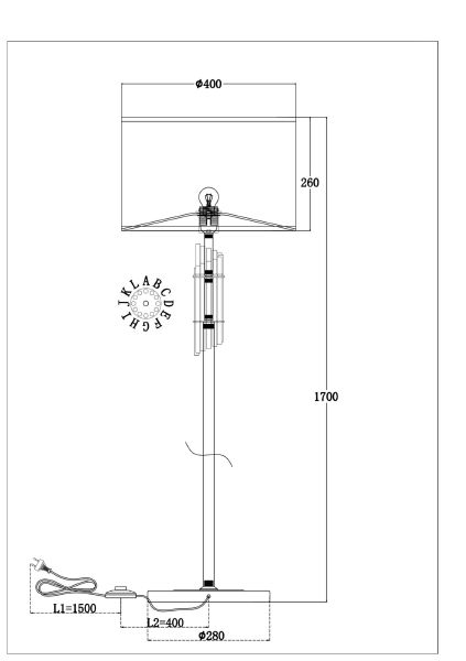 Торшер Alloro MOD088FL-01BS