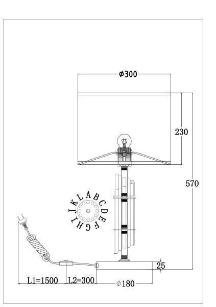 Настольная лампа Alloro MOD088TL-01BS