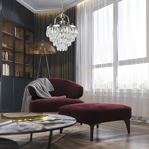 Подвесная люстра Salvatore LH0037/4P-NK-CL