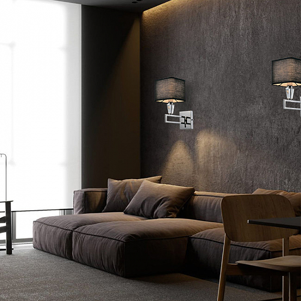 Настенное бра Alessandriya LH1057/1W-NK-BK