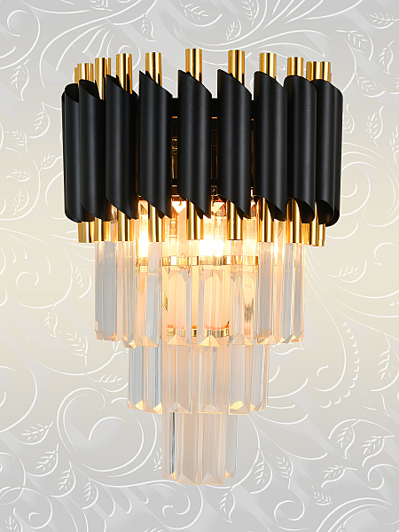 Настенное бра Darian DARIAN 76017/2W GOLD BLACK