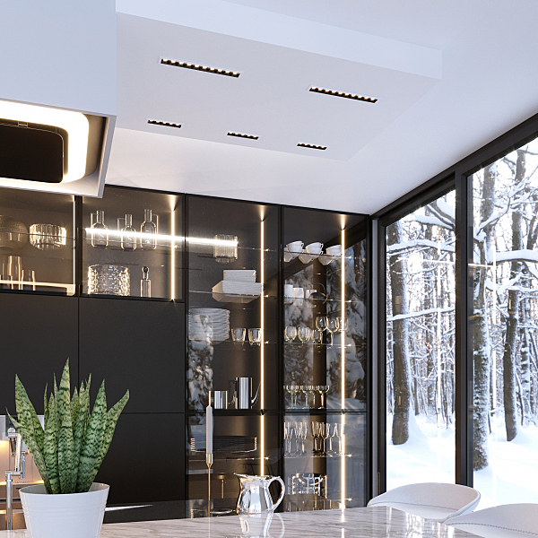 Встраиваемый светильник 9921 & 9922 & 9923 LED 9921 LED 10W 4200K белый/черный