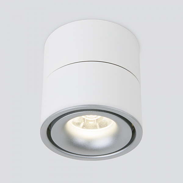 Светильник спот Klips DLR031 15W 4200K 3100 белый матовый/серебро