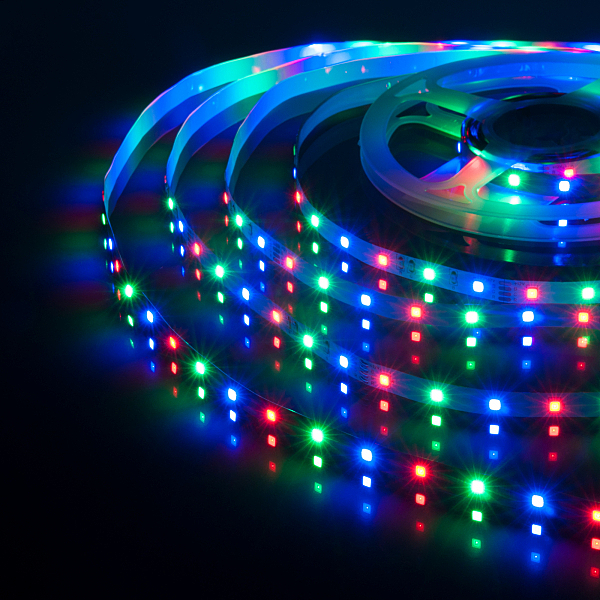 LED лента 12V 4,8W IP20 Лента светодиодная 60Led 4,8W IP20 мульти (2835 12V 60Led 4,8W IP20 RGB) a050578