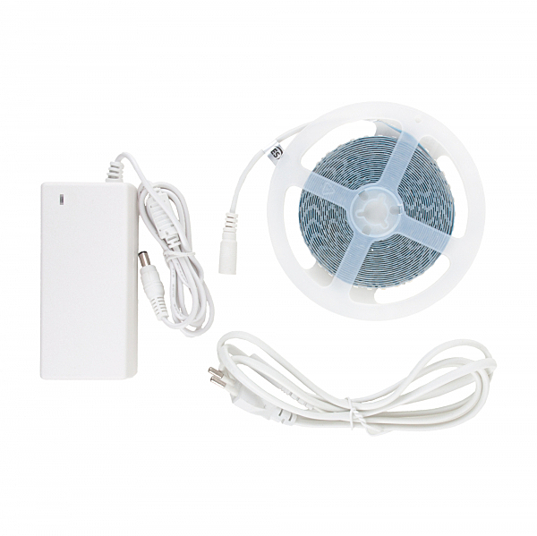 LED лента 12V 9,6W IP20 Набор светодиодной ленты 5m 2835 12V 120Led 9.6W IP20 4200K дневной белый (SLS 01 WW IP 20) a050169