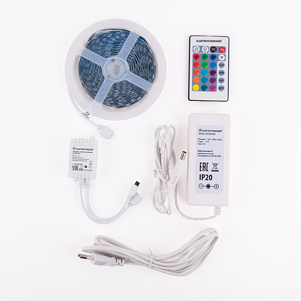 LED лента 12V 14,4W IP20 Набор светодиодной ленты 5m 5050 12V 60Led 14,4W IP20 RGB мульти (SLS 01 RGB IP 20) a049845