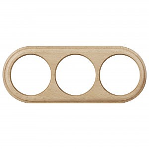 Рамка W0035224/ Рамка на 3 поста (светлый бук)