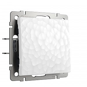 Выключатель Hammer W1212001/ Выключатель одноклавишный проходной (белый)