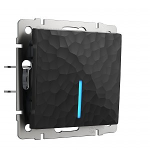 Выключатель Hammer W1212108/ Выключатель одноклавишный проходной с подсветкой (черный)