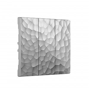 Накладка на механизм Hammer W1239006/ Набор клавиш для выключателя трехклавишного (серебряный)