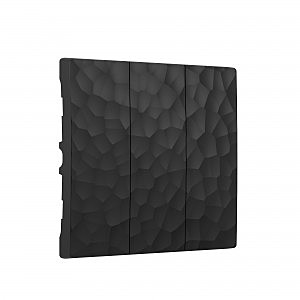 Накладка на механизм Hammer W1239008/ Набор клавиш для выключателя трехклавишного (черный)