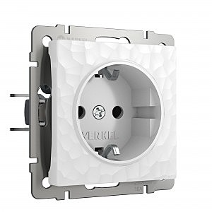 Розетка Hammer W1271001/ Розетка с заземлением (белый)