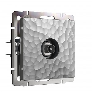 Розетка Hammer W1283006/ ТВ-розетка оконечная (серебряный)