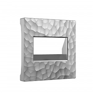 Накладка на механизм Hammer W1291106/ Накладка для двойной розетки Еthernet RJ-45 (серебряный)