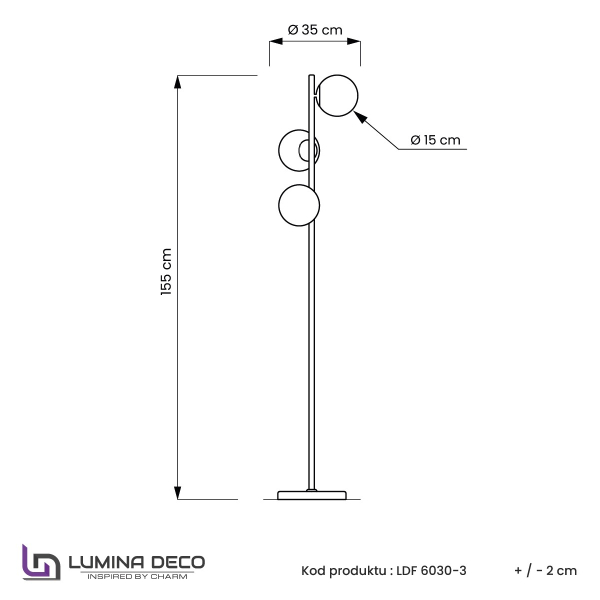 Торшер Ldf LDF 6030-3 GD