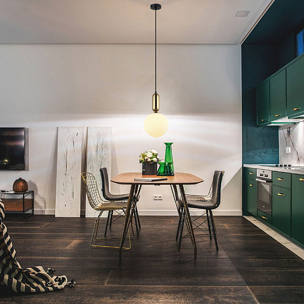 Светильник подвесной Ermin LH4112/1PM-BK-BR