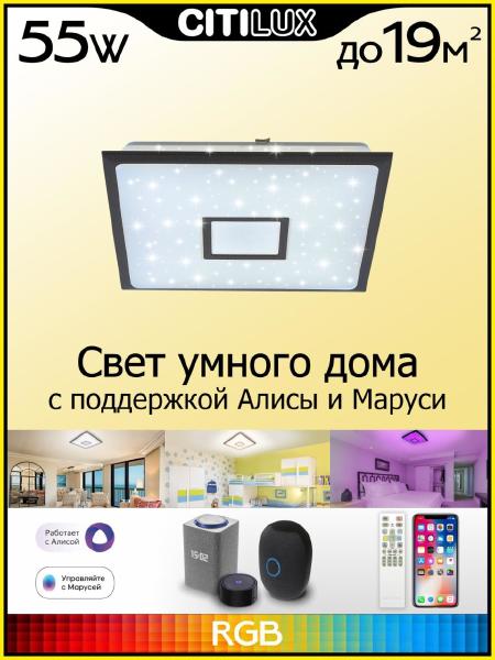 Светильник потолочный Старлайт Смарт CL703AK55G
