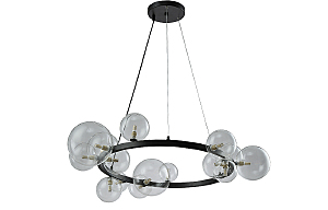 Подвесная люстра Agata AGATA SP15 BLACK/TRANSPARENTE