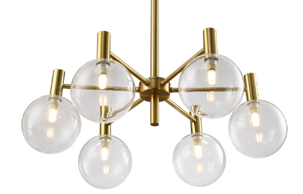 Люстра на штанге Andres ANDRES SP6 BRONZE/TRANSPARENTE