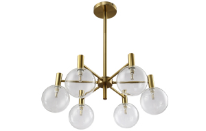 Люстра на штанге Andres ANDRES SP6 BRONZE/TRANSPARENTE