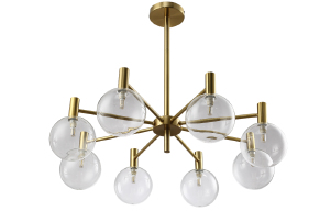 Люстра на штанге Andres ANDRES SP8 BRONZE/TRANSPARENTE