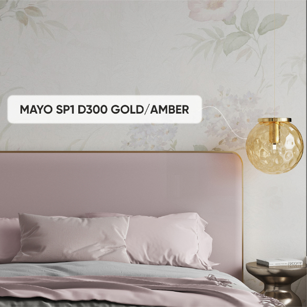Светильник подвесной Mayo MAYO SP1 D300 GOLD/AMBER