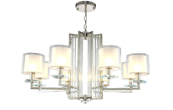 Подвесная люстра Nicolas NICOLAS SP-PL8 NICKEL/WHITE