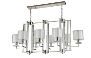 Подвесная люстра Nicolas NICOLAS SP8 L1000 NICKEL/WHITE