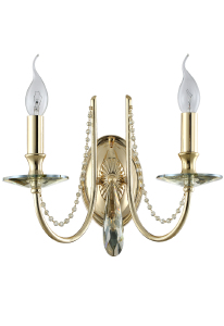 Настенное бра Victoria VICTORIA AP2 GOLD/AMBER