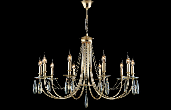 Подвесная люстра Victoria VICTORIA SP10 GOLD/AMBER