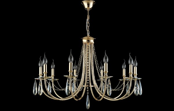 Подвесная люстра Victoria VICTORIA SP10 GOLD/AMBER