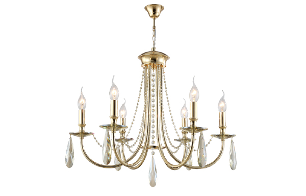 Подвесная люстра Victoria VICTORIA SP6 GOLD/AMBER