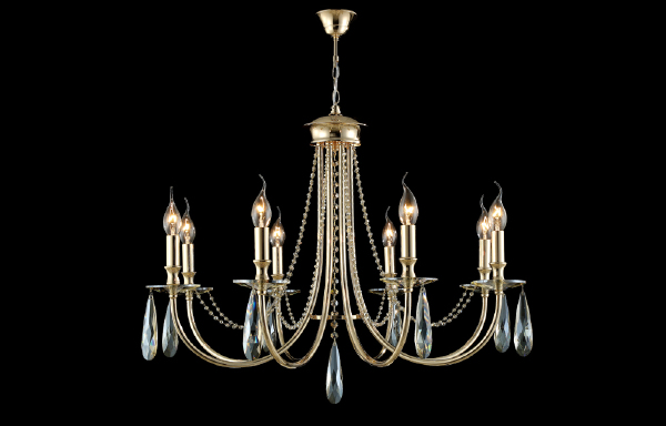 Подвесная люстра Victoria VICTORIA SP8 GOLD/AMBER
