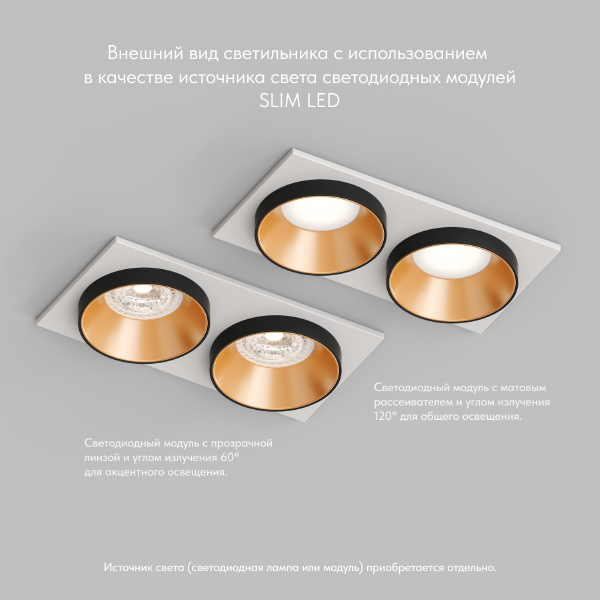 Встраиваемый светильник Dk2400 DK2422-GD