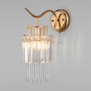 Настенное бра Sevilia 10119/1 золото/прозрачный хрусталь Strotskis