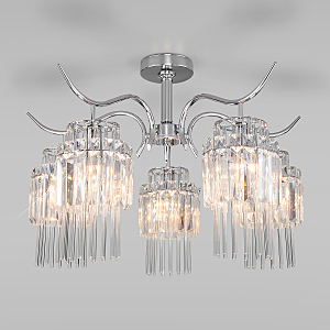 Потолочная люстра Sevilia 10119/5 хром/прозрачный хрусталь Strotskis