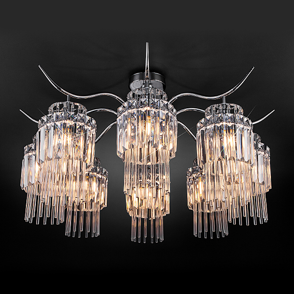 Потолочная люстра Sevilia 10119/8 хром/прозрачный хрусталь Strotskis