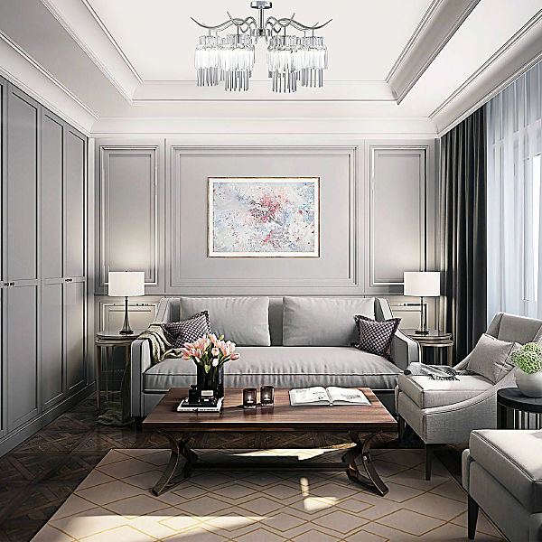 Потолочная люстра Sevilia 10119/8 хром/прозрачный хрусталь Strotskis