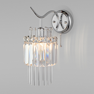 Настенное бра Sevilia 10119/1 хром/прозрачный хрусталь Strotskis