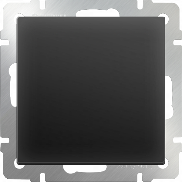 Выключатель W1112008/ Выключатель одноклавишный проходной (черный матовый)