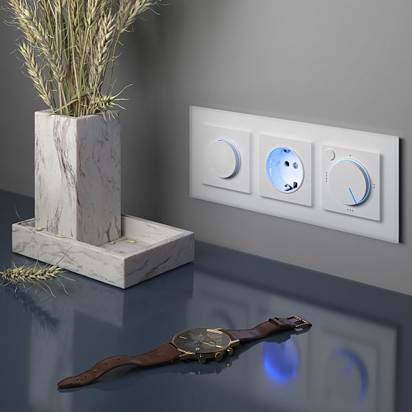 Выключатель W1151101/ Терморегулятор электромеханический для теплого пола (белый)