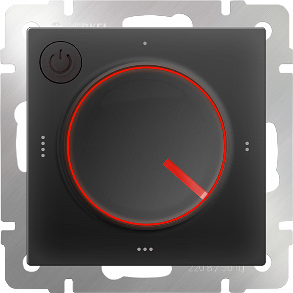 Выключатель W1151108/ Терморегулятор электромеханический для теплого пола (черный)