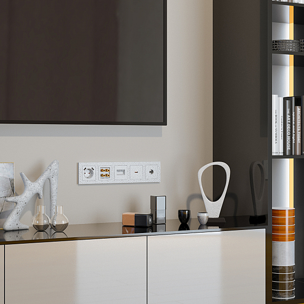 Накладка на механизм W1279501/ Накладка для розетки USB (белый)