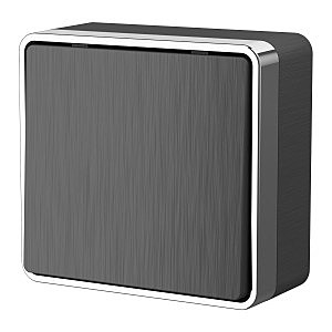 Выключатель W5012004/ Выключатель одноклавишный проходной Gallant (графит рифленый)