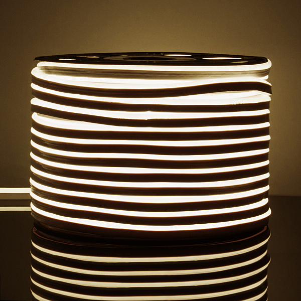 Светодиодный шнур LS 001 220V 9,6 IP67 Гибкий неон LS001 220V 9.6W 120Led 2835 IP67 4200K односторонний дневной белый, 50 м