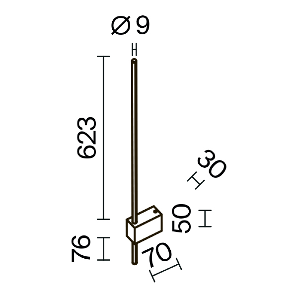 Настенный светильник Pars C070WL-L6GB3K