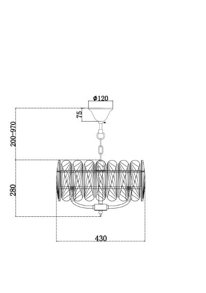 Подвесная люстра Suite MOD122PL-05BS