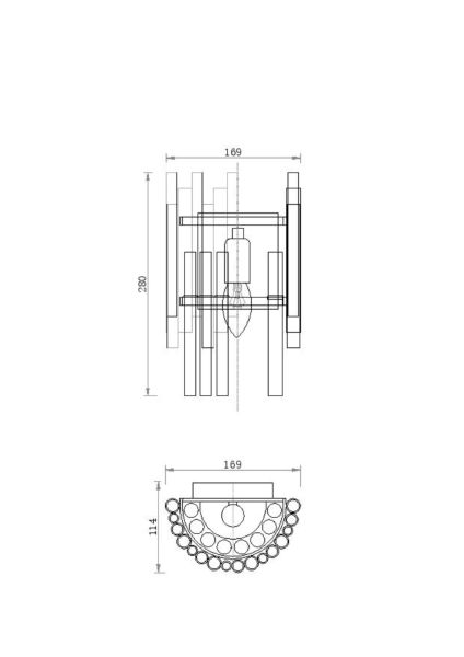 Настенное бра Coliseo MOD135WL-01BS