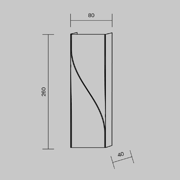 Уличный настенный светильник Twist O040WL-L11W3K